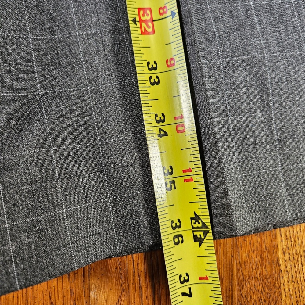 MICHAEL KORS Grammercy Fit Gray Plaid Petite Pants Women 14P Career Classic - Picture 11 of 12